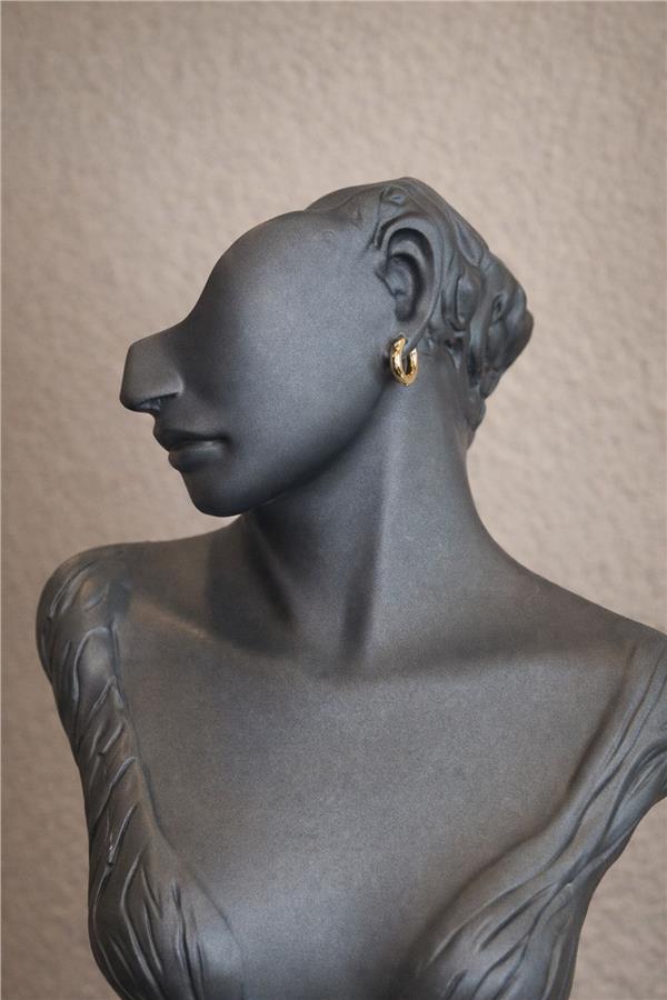 Camelia Gold Rengi Eklemli Mini Paslanmaz Halka